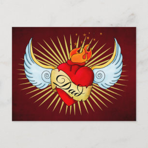 Vaters Herz Postkarte