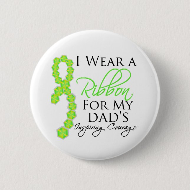 Vaters Inspirierend Mut - Lymphom Button (Vorderseite)