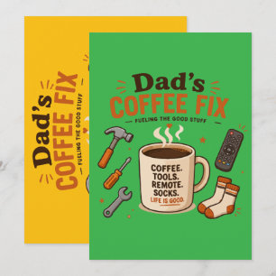 Vaters Kaffee-Fixpunkt Entspannendes Lebensdesign Feiertagskarte