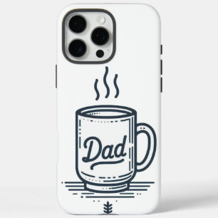 Vaters Kaffee-Tasse lustige Vater glücklich iPhone 16 Pro Max Hülle