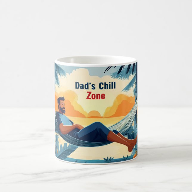 Vaters Kill Zone Tropical Vibe Vatertag Geschenk Kaffeetasse (Mittel)