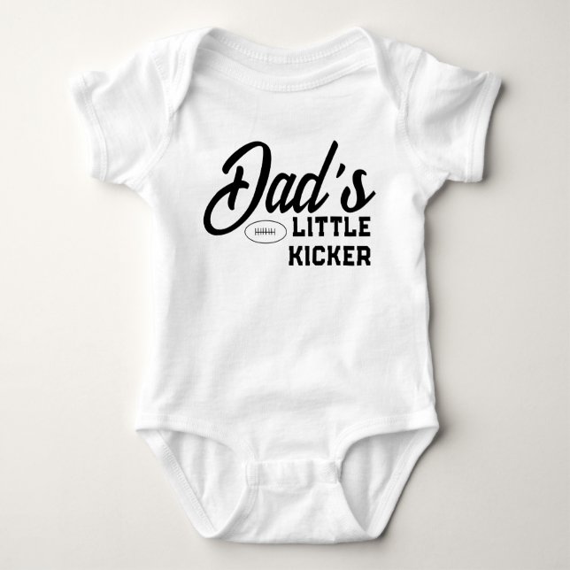 Vaters kleine Kicker American Football Boys Baby Strampler (Vorderseite)