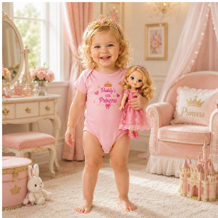 Vaters kleine Prinzessin Baby-Body Baby Strampler