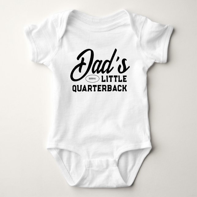 Vaters kleine Quarterback American Football Boys Baby Strampler (Vorderseite)