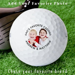 Vaters LIEBLINGSKDDIEN Personalisiertes Golfer-Fot Golfball
