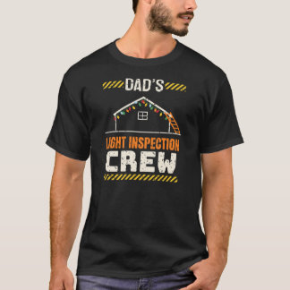 Vaters lustige Weihnachts-Licht-Inspektions-Crew T-Shirt