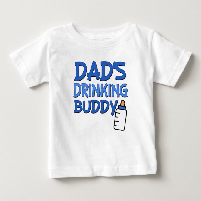 Vaters lustiges Baby-Boy-Shirt "Drink Buddy" Baby T-shirt (Vorderseite)