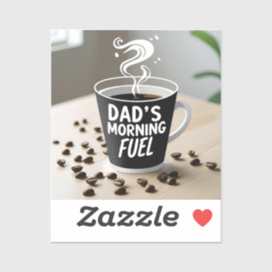 Vater's Morning Fuel Bold Minimalistisch Sticker