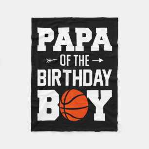 Vaters Papa des Geburtstagsjungen Basketball Junge Fleecedecke