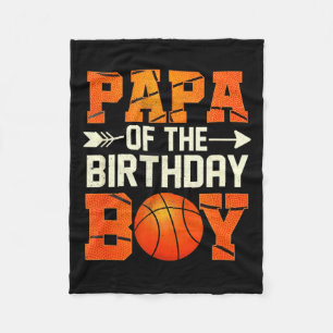 Vaters Papa des Geburtstagsjungen Basketball Vater Fleecedecke