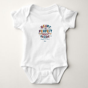 Vaters perfekter Herzschlag - Glücklicher Vatertag Baby Strampler