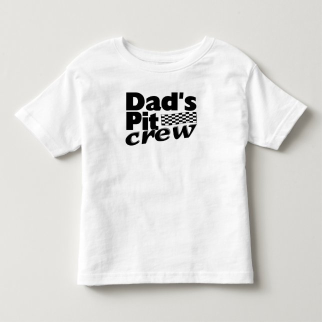 Vaters Pit-Crew Kleinkind T-shirt (Vorderseite)