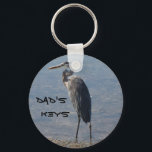 Vaters, Schlüssel Schlüsselanhänger<br><div class="desc">Ein blauer Heron Posen auf diesem coolen Schlüsselanhänger perfekt für jeden Freund oder Liebsten.</div>