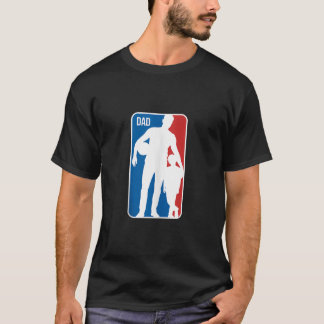 Vaters Sportlogo Basketball Vater Sohn Silhouette T-Shirt