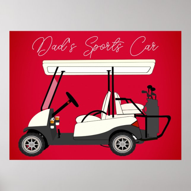 Vaters Sportwagen Golf Cart Print Poster (Vorne)