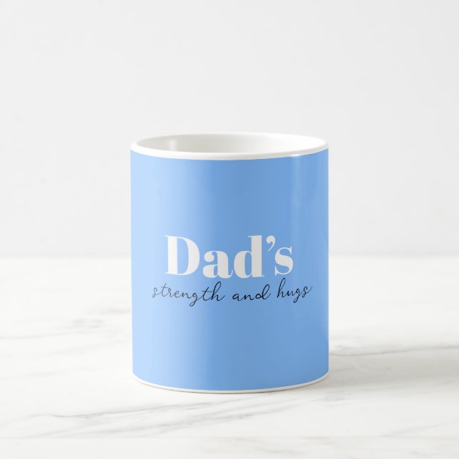 Vaters Stärke und Schläge - Vatertagsgeschenk | Kaffeetasse (Mittel)