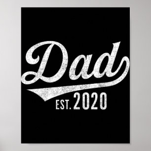 Vaters T-Shirt für Männer, seit 2020 - werdender V Poster