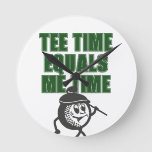 Vaters Tag Büro Golf Papa Tee Zeit Gleich Mich Runde Wanduhr