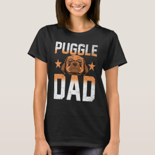Vaters Tag Geschenk für Männer Puggle Vater Tierbe T-Shirt