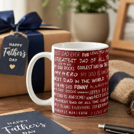 Vaters Tag Geschenk Schriftzug Typografie Muster R Kaffeetasse