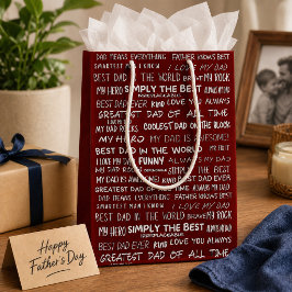Vaters Tag Geschenk Schriftzug Typografie Muster R Mittlere Geschenktüte