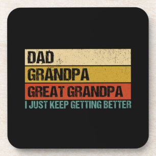 Vaters Tag Geschenk von Enkelkindern Papa Opa Getränkeuntersetzer