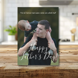 Vaters Tag Papa Held Foto Personalisierte Karte