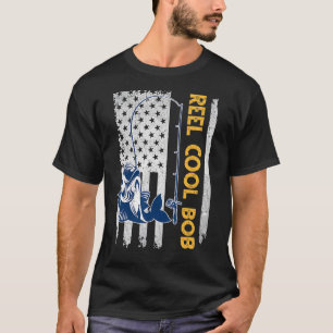 Vaters Tag Reel Cool Bob Fish Amerikanische Fla T-Shirt