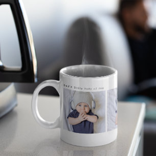 Vaters tägliche Dosis Freude Benutzerdefinierte 3- Kaffeetasse