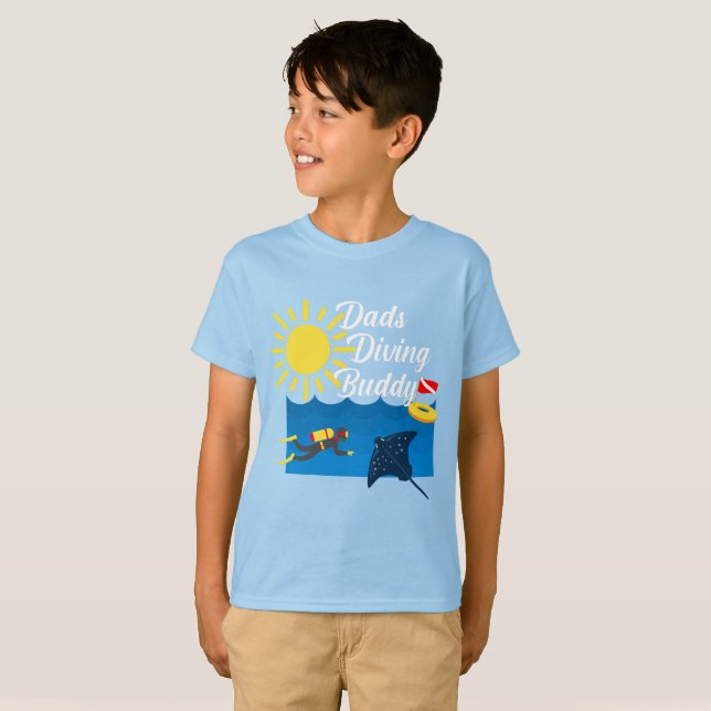 Vaters tauchen Buddy Design - Kids' Basic T - Shir T-Shirt (Vorne ganz)