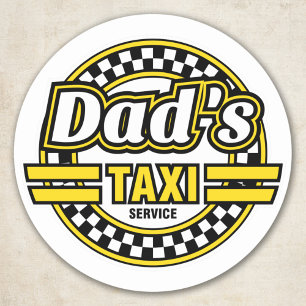 Vaters Taxi-Service - Funny Stickers for Vaters Ca