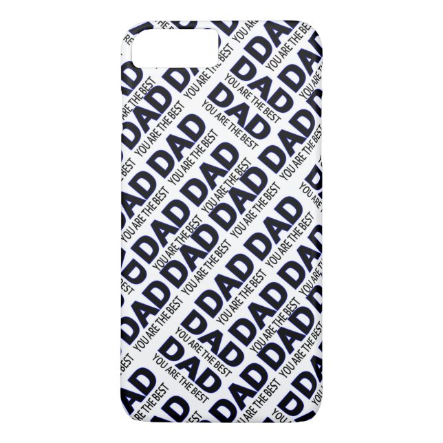 Vaters Typografie iPhone 7 Plus, kaum da Case-Mate iPhone Hülle (Rückseite)