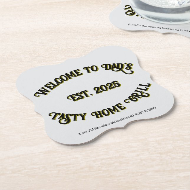 Vaters von RoseWrites Paper Untersetzer (angewinkelt)