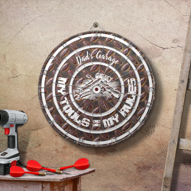 Vaters Werkstatt Meine Tools Meine Regeln Dartscheibe (Von Creator hochgeladen)
