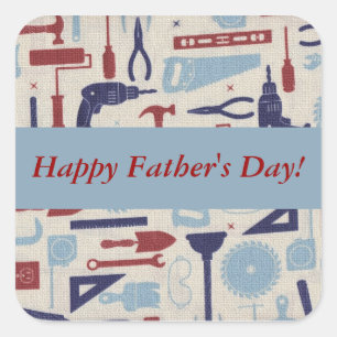 Vaters Werkzeugaufkleber Quadratischer Aufkleber