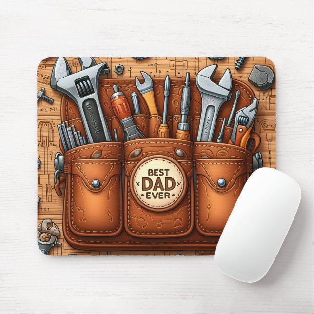 Vaters Werkzeuggürtel Mousepad (Mit Mouse)