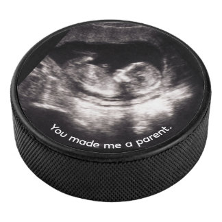 Vaterschaft Babysonogramm Ultraschall Vatertag Eishockey Puck