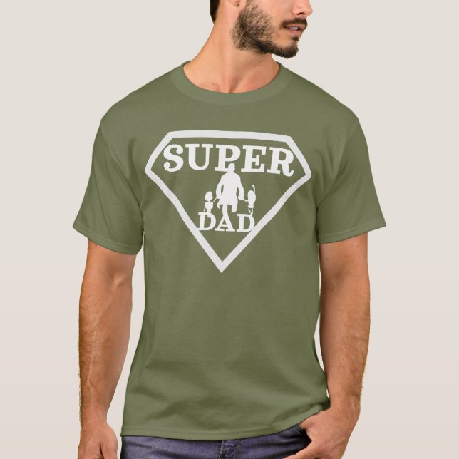Vaterschaft, Super Vater zu Superhero, Vatertag T-Shirt (Vorderseite)