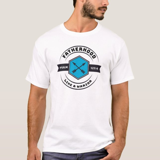 Vaterschaft - wie ein Krieger T-Shirt (Vorderseite)