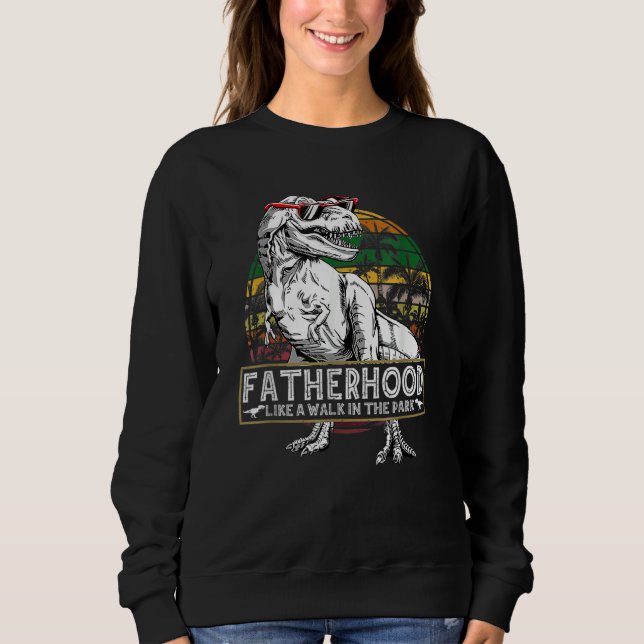 Vaterschaft wie Spaziergang im Park Vater Sweatshirt (Vorderseite)