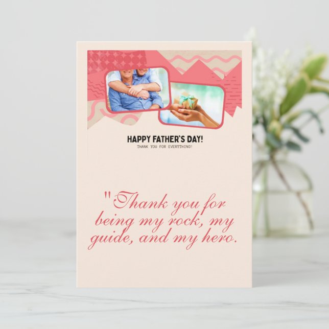 VATER'SDAY GREETING CARD EINLADUNG (Stehend Vorderseite)