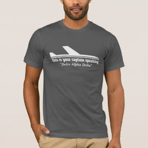 Vatert-stück Funktelefonie Flugzeugkapitäns T-Shirt