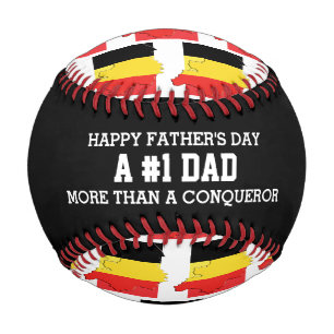 Vatertag #1 NUMMER 1 VATER Belgien FLAG Baseball