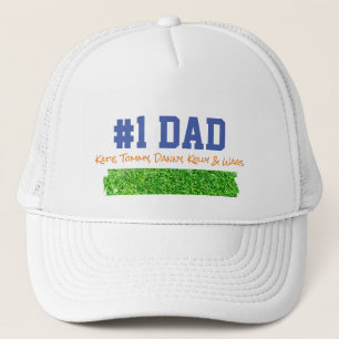 Vatertag #1 VATER Kinder NAMES Grass Fun Truckerkappe