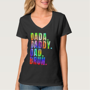 Vatertag 2023 Dada Daddy Papa Bruh Tie Dye Vater T-Shirt
