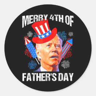 Vatertag 4. Juli Funny Joe Biden Memorial D Runder Aufkleber