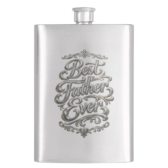Vatertag 8 oz Edelstahl-Flasche Flachmann (Vorderseite)