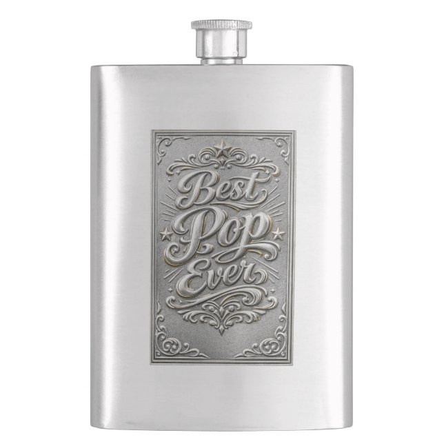 Vatertag 8 oz Edelstahl-Flasche Flachmann (Vorderseite)