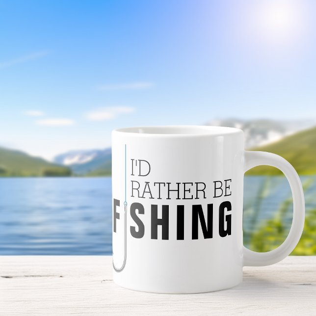 Vatertag, an dem ich eher fischen würde Jumbo-Tasse (Father's Day I'd Rather Be Fishing Giant Coffee Mug)
