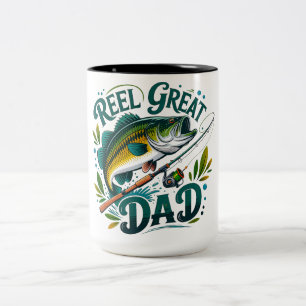 Vatertag/Angeln/Tolle-Reel-Vater Zweifarbige Tasse